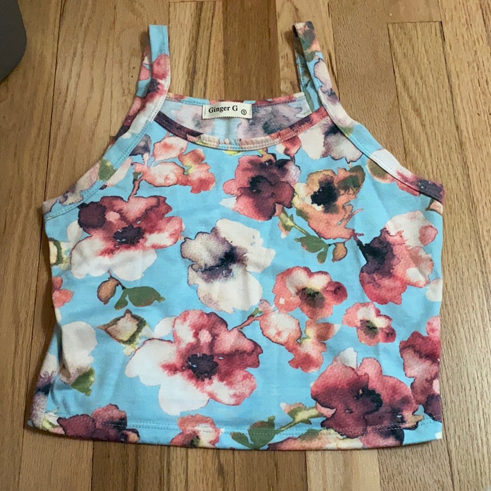 Light blue floral tank